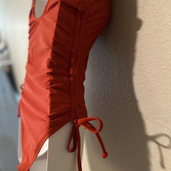 Rust Orange One Piece Swim, New, Size Small - Picture 3 of 5